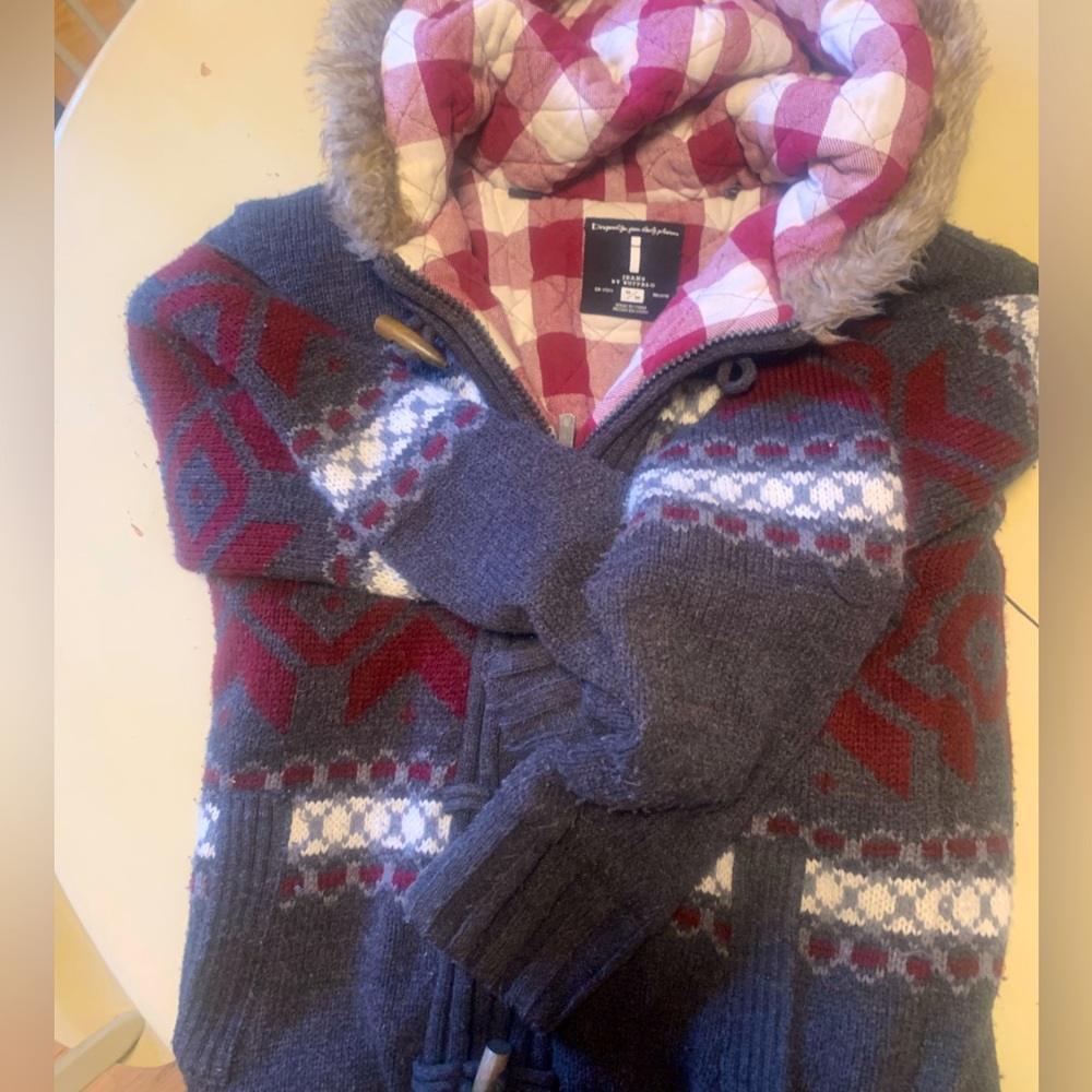 Jeans by buffalo hooded wool sweater